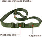MAGARROW 65" 1.5" Utility Straps with Buckle Adjustable, 4-Pack (Army Green (4-PCS))