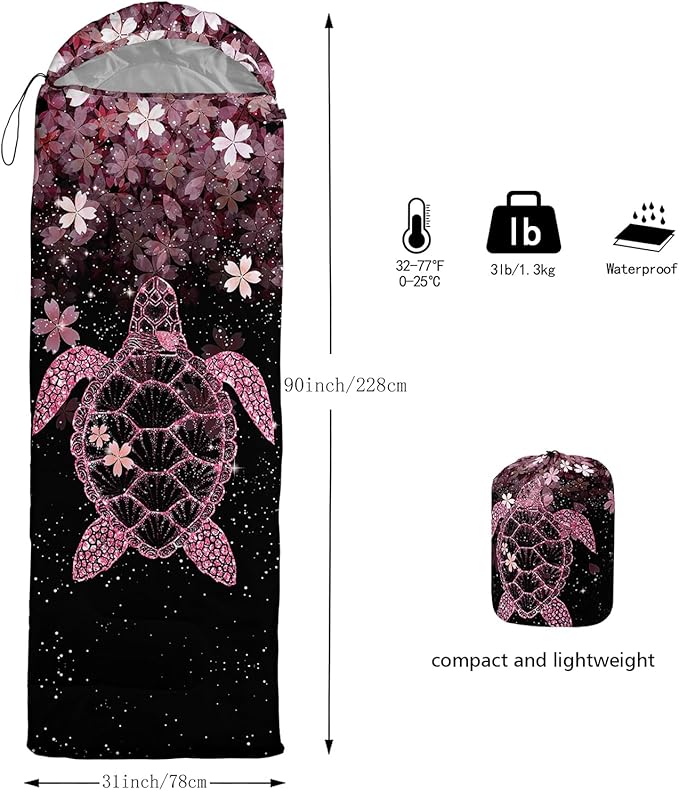 QOOMO Camping Sleeping Bags,3 Season Warm & Cool Weather,Lightweight,Waterproof Sleeping Bags for Adults & Kids,Traveling,and Outdoors,Camping Gear Equipment