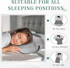 2 Pack Inflatable Travel Camping Pillow with Removable Cover Backpacking Blow up Neck Air Pillow Compressible for Lumbar Support Travel Hiking(Black,Grey)