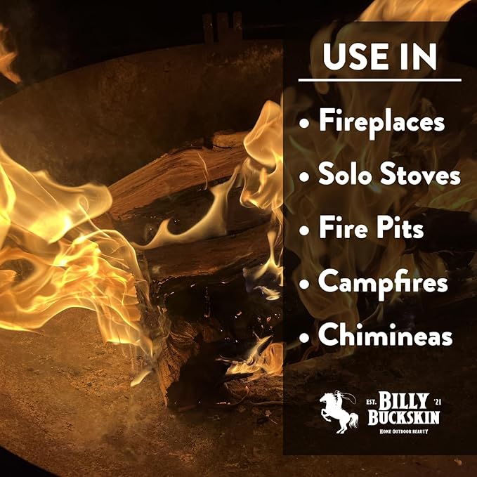 18 LB. Mesquite Firewood & Fatwood Firestarter by Billy Buckskin Co., Aromatic & Seasoned Wood Logs, Fire Wood Log Perfect Fire Starter for Firepit, Fireplace, Campfires, Bonfire, Outdoor BBQ Grilling