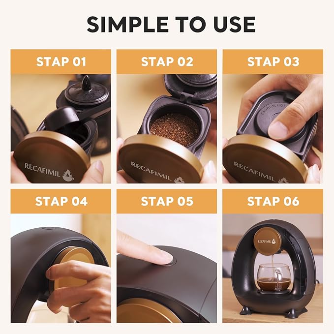 Single Serve Coffee Maker For K Cup Pod and Coffee Grounds /Tea, Fast Brew in 2 minutes, 2 IN 1 One Button Coffee Machine 4-8 Oz Brew Sizes, Stylish＆Compact For Home, Office, RV and Dorm, Black