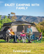FanttikOutdoor Camping Tent 4/6/8/10 Person Instant Cabin Tent Setup in 60 Seconds with Rainfly & Windproof Portable with Carry Bag for Family Camping & Hiking