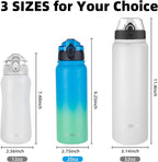 Oldley Insulated Water Bottle 20oz Water Bottles with Straw, Stainless Steel Water Bottle with 3 Lids, Double Wall Vacuum Bottles for Adult Kids, Sports Bottles for School Travel, Tropical Rainforest