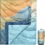 zzlamb Camping Blanket, Outdoor Lightweight Travel Blanket Puffy Portable Down Alternative, Windproof Warm Cloak with Snaps, Cozy Quilt Backpacking Picnic RV Plane Car Hammock Beach Climbing