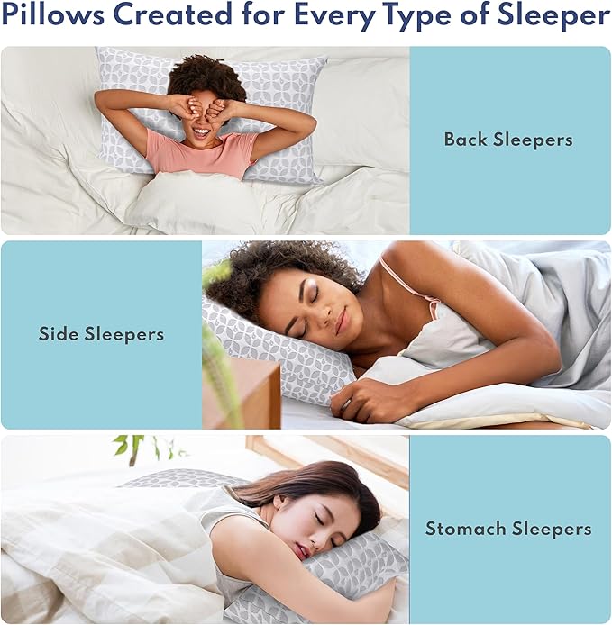 BLISSY Adjustable Memory Foam Pillow with Cooling Technology (King Size) - Oeko-TEX & CertiPUR-US