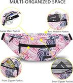 MAXTOP Large Crossbody Fanny Pack with 4-Zipper Pockets,Gifts for Enjoy Sports Festival Workout Traveling Running Casual Hands-Free Wallets Waist Pack Phone Bag Carrying All Phones