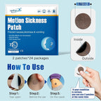 48ct Motion Sickness Patches – Sea Sickness Patches for Cruise, Car, Airplane, and Other Travel – Non-Drowsy, Effective, Lasts 72 Hours