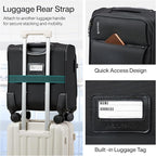 Hanke Underseat Carry On Luggage with Wheels, Spinner Small Suitcase, 16-Inch Rolling Under Seat Luggage, Softside Lightweight Carry On Bag for Airplane TSA Travel Personal Item, Black