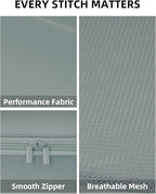 6 Set Compression Packing Cubes, Suitcase Storage Bags for Clothes and Travel Essentials (Steel Blue)