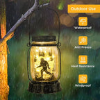 kyoryuger Bigfoot Gifts for Women/Men Bigfoot Solar Lanterns Mom Grandma Birthday Present Lantern Memorial Lights Solar Garden Decoration Outside for Yard, Patio,Backyard,Porch Torches