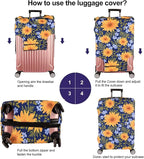 Luggage Cover£¬ Suitcase Covers 19-30 Inch Expandable Anti-Scratch Luggage Protector Flower for Carry on Luggage S 19-20IN