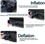 Inflatable Car Air Mattress Back Seat Bed with Air Pump,Portable Thickened Car Travel Camping Sleeping Air Mattress Blow Up Bed for Car Universal SUV