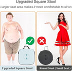 Fishboy Upgraded Square Collapsible Stool, 400lb Max Weight, Lightweight But Sturdy, Portable Retractable Folding Telescoping Foldable Camping Stool for Adults Outdoor Fishing Hiking Travel BBQ