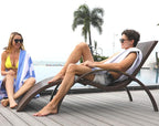HENBAY Cotton Oversized Beach Towel - Large 70 x 35 Inch Pool Towel, Purple Striped Quick Dry Swimming Cabana Towel