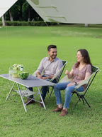 ONEFOREST Camping Table and 2 Camping Chairs, Portable Camping Set, Lightweight Carry Table and Chair for Outdoor Hiking Picnics BBQ Cooking