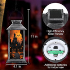Halloween Decorations Outdoor,Halloween Hanging Decorations,Solar Lantern,Decor for Home Outside Porch Garden Yard Lawn Party Decorations（Bat Pumpkin Castle）