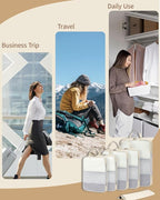 ECOHUB 6 Set Compression Packing Cubes, Lightweight Beach Vacation Travel Essentials Durable Travel Accessories for Suitcase Carry On Luggage Organizer Bags with YKK Zippers Shoe Bag, Beige