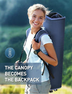 Beach Chair with Canopy Shade, Folding Camping Chair with Canopy with Cup Holder, Side Pocket for Camp, Beach, Tailgates, Fishing - Support 330 LBS