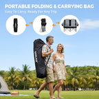 Double Camping Chair for Adults Oversized 2 Person Loveseat Chair for Heavy People, Folding Padded Outdoor Seat with Cup Holders & Carry Bag, 660 lbs Capacity, for Camping, Sports, Backyard
