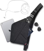 Anti Theft Crossbody Bags Sling Bag for Women Men Waterproof Wander Bag for Sports and Travel. (4.0Black, Small)