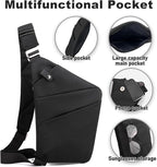 Anti Theft Travel Bag, One Shoulder Large Capacity Cross-body Bag Chest Fashion Lightweight Sling Bags for Travel Sports