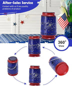 Nacome Solar Lantern for Garden Decor: The United States Flag Waterproof Hanging Metal Decoration with LED Lights for Yard Lawn Porch Patio Landscape Pathway – Birthday Gifts for Mom Grandma Women