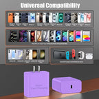 iPhone 17 16 Pro Max Charger Fast Charging, Super Fast USB C Chargers for iPhone 17(6FT+6FT+10FT) Type C Chargers Cord with Fast Charger Block for iPhone 17/16/15 series/iPad/ GalaxyS26/S25/S24 Purple