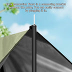 Tent Poles, SAN LIKE Aluminium Telescoping Adjustable Tarp Poles with Portable Bags, Heavy Duty Camping Tent Poles for Awnings Canopy Rain Fly Shelter Set of 2-(5 Sections with Adjustable Length)