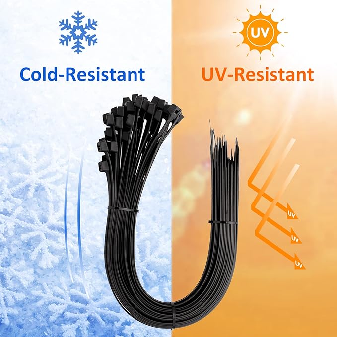 Large Zip Ties 18 inch (250 Pack), Long Zip Ties Heavy Duty with 220 lb Tensile Strength, Big Cable Ties, Black, by ANOSON
