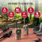 Cobra RX380 Walkie Talkies (2-Pack) – Weather Resistant Two Way Radios Long Range, 40 Pre-Programmed Channels, Weather Alerts, LED Flashlight, Long-Life NiMH Batteries (TrueTimber Strata Camo)