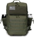 QT&QY 25L/45L Military Tactical Backpack For Men Molle Daypack 3 Day Bug Out Bag Hiking Rucksack With Bottle Holder