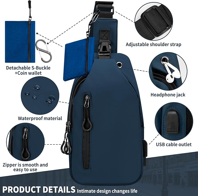 Waterproof Clear Bag for Stadium Events, Women's Crossbody Clear Sling Bag with Coin Wallet, Shoulder Bag for Daily Use