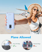 charmast Portable Charger with Built-in Cables & Wall Plug, 10000mAh Portable Power Bank, External Battery Pack Travel Essentials Compatible with iPhone 16/15/14/13, Samsung, iPad etc