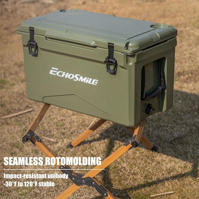 EchoSmile 25/30/35/40/60/75 Quart Rotomolded Cooler, Built to Stand up to The Rigors of The Journey