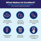 Sidney Sleep Bed Pillow for Side and Back Sleepers - Adjustable Filling - Memory Foam Pillow for Neck and Shoulder Pain - Customizable Loft - King Size - Additional Foam Bag Included (White)