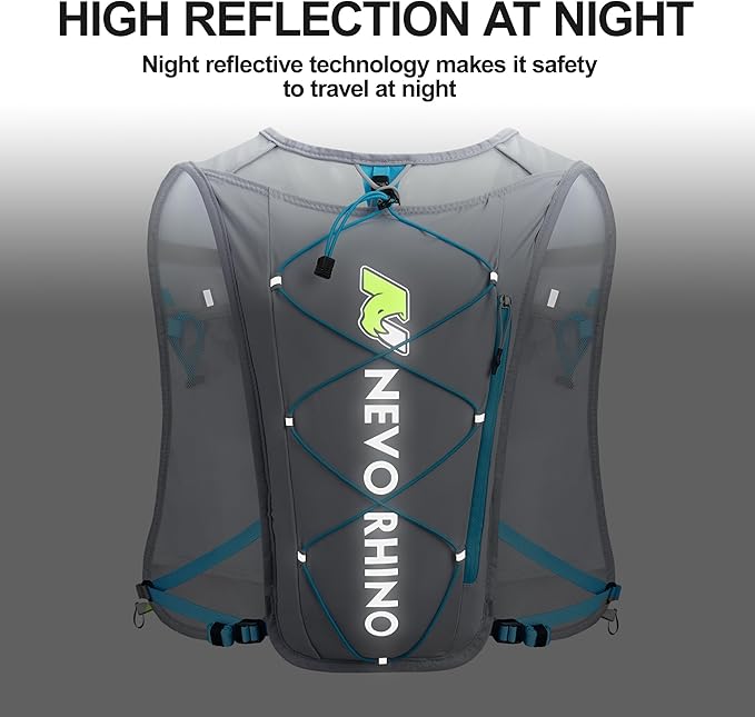 Waterproof Running Vest, 5.5L Breathable Running Hydration Vest with 1.5L Water Bladder, Water Vest for Hiking, Trail Marathon Race, Ideal for Women and Men