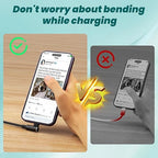 Travel Vacation Essentials Multi Charging Cable, Right Angle 4 in 1 Charging Cable, Long Phone Charger Cords with IP/Type C/Type C/Micro Port, Compatible with Most Cell Phones and More （1Pack 5FT）