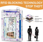 Yonlevres Credit Card Holder Slim Wallet, Peacock RFID Wallet Women Front Pocket Small Card Holder, Cute Travel Thin RFID Blocking Card Organizer Card Case ID Window PU Leather Girl Ladies