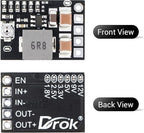 DROK DC 12V to 5V Buck Converter, 10pcs Mini Voltage Regulator Board DC 4.5-20V 12V 9V Step Down to 1-16V 5V Reducer 3A Fixed Adjustable Volt Output Transformer Power Supply Stabilizer Module