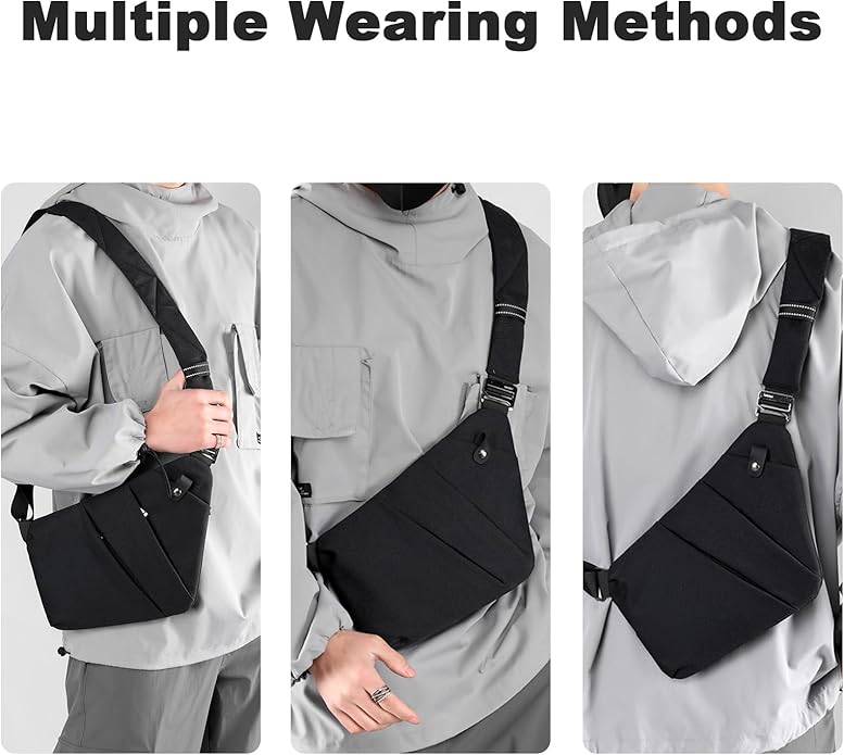 Anti Theft Travel Bag, One Shoulder Large Capacity Cross-body Bag Chest Fashion Lightweight Sling Bags for Travel Sports