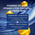 QUIYUM Q10 & Vitamin E Complete Skincare Set – 6-Step Daily Routine with Cleanser, Toner, Serum, Eye Cream, Day & Night Moisturizer – Hydrating, Firming, Radiant Skin Care Kit for All Skin Types