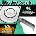 Geiserailie 1.5l Portable Collapsible Kettle Camping Pot Collapsible Tea Kettle for Hiking Travel and Outdoors