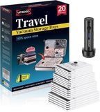 Combo 20 Pack Travel Vacuum Bags for Luggage with Portable Electric Pump,Vacuum Seal Bags for Clothing,Packing Cubes Compression,Cruise Ship and Travel Essentials