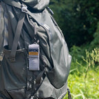 SANTTA Light Weight Titanium Folding Fork Spoon 2 Piece Utensil Set with Carry Bag and Carabiner for Camping, Hiking, Backpacking and Travelling