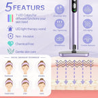 Light-Therapy-Wand, Red Light Therapy for Face and Neck Facial Wand 7 in 1 Led Beauty Wand Red & Blue Rejuvenation Face & Eye Massager Skincare Tool