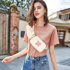 Gitus Personalized Gifts Birthday Gifts for Girls Fanny Pack Cross Body Bags with Initial Letter Preppy Stuff Gifts for Her Girlfriend Wife Sister Friends Mom (Ivory-N)