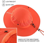 Home Prefer UPF50+ Mens Sun Hat Wide Brim Womens UV Protection Beach Bucket Hat for Fishing Hiking Snap Up Cowboy Hat