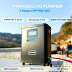 Purewell® K8680 RO Water Purifier System，Replacement Component PP Cotton Pre-Filter，3-Stage Portable Water Filtration,Survival Gear Purification for Drinking，Team Camping，Travel