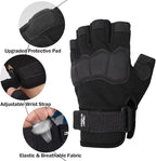 FIORETTO Fingerless Gloves, Half Finger Gloves for Driving, Cycling, Shooting, Hunting, Motorcycle, Climbing, Outdoor Work 215801