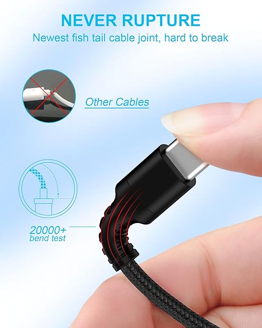 Car play Charger Cable for iPhone 17e 17 Pro Max 16e 16 15 Fast Charging Cord, [2Pack/6FT] USB A to USB C Power Cable for Apple 17 16 15 Pro/Pro Max/Plus Type C Cord, for iPad Pro 12.9/11, Air 5th/4th
